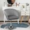 Costway Modern Velvet Chair Height Adjustable Bar Stool Swivel Makeup Seat